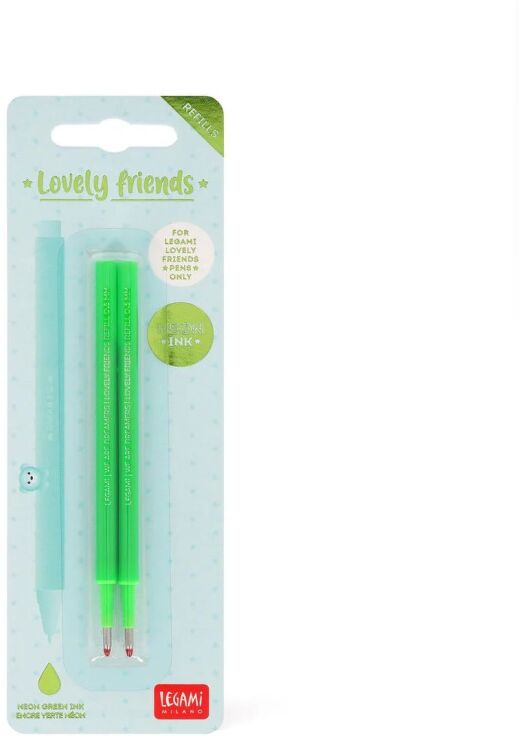 Legami Refills Gel Pen Lovely Friends-Lovely Friends Refill Set-Neon Green (REFCPP0006) (0)