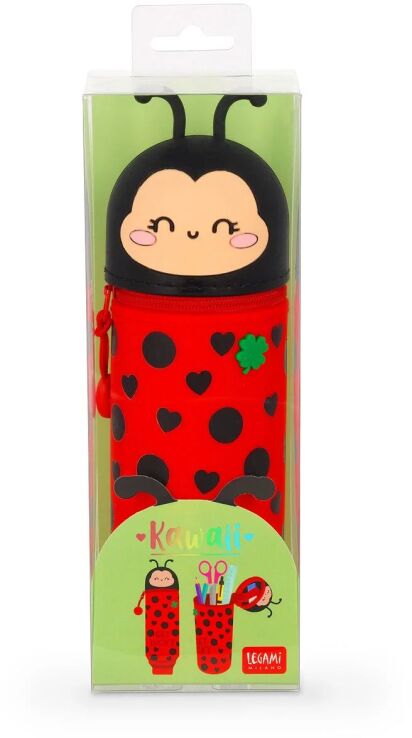 Legami Κασετίνα-Μολυβοθήκη-Kawaii 2 In 1 Soft Silicone-Ladybug (KA0024) (1)