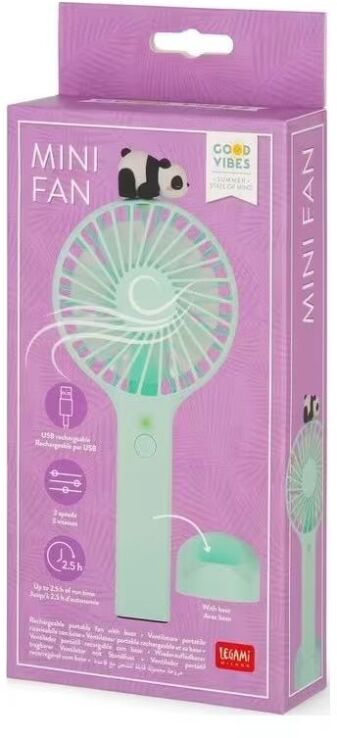 Legami Rechargeable Portable Fan With-Mini Fan-Panda (MDF0001) (1)