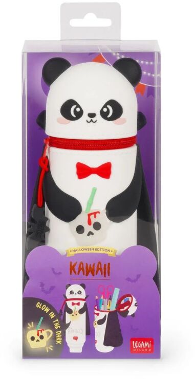 Legami Halloween Κασετίνα-Μολυβοθήκη-Kawaii 2 In Soft Silicone-Panda Bam-Boo (KA0029) (1)