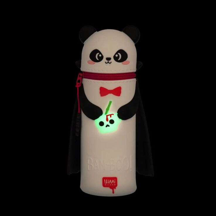Legami Halloween Κασετίνα-Μολυβοθήκη-Kawaii 2 In Soft Silicone-Panda Bam-Boo (KA0029) (4)