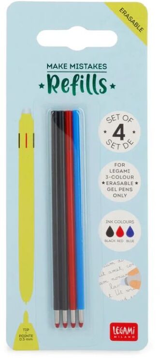 Legami Refills Erasable Pen-Make Mistakes 4pcs. (REFTEP0001) (0)