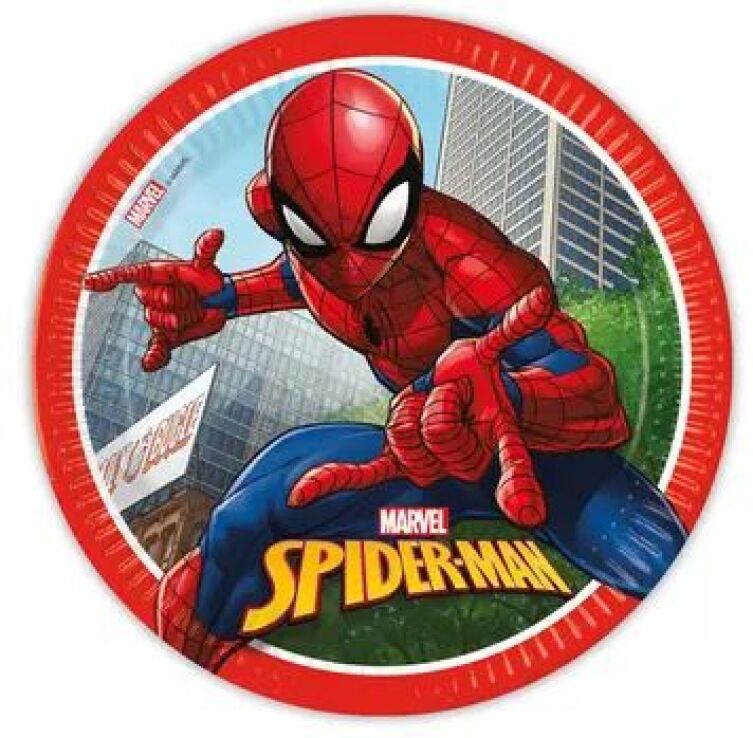 Πιάτα Μεγάλα Spiderman Crime Fighter 23cm 8Τμχ (093863) (0)