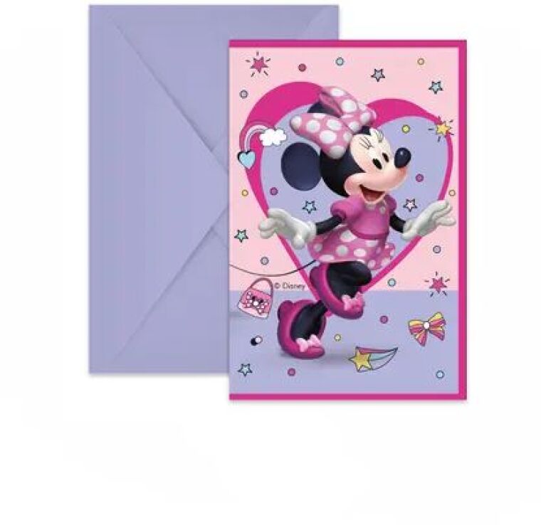 Προσκλήσεις Με Κοπτικό & Φάκελα Minnie Junior 6Τμχ (93942) (0)