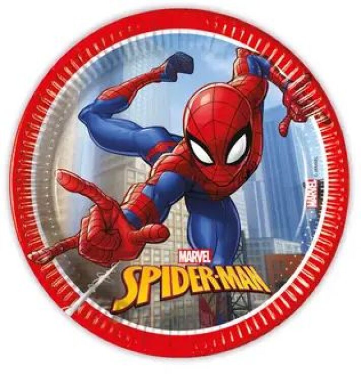 Πιάτα Μεσαία Spiderman Crime Fighter 20cm 8Τμχ (094054) (0)