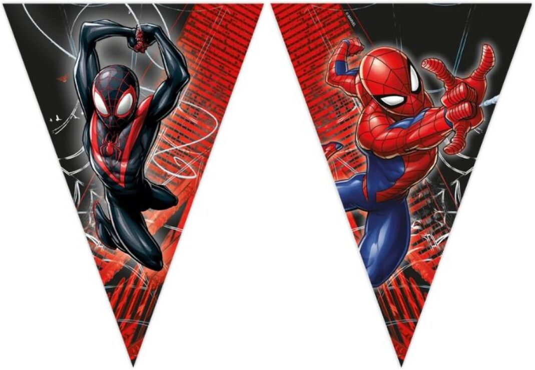 Τρίγωνες Γιρλάντες Spiderman World Of Web 1Τμχ (97318) (0)
