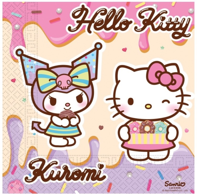 Χαρτοπετσέτες 33X33 Hello Kitty & Kuromi 20Τμχ (98234) (0)