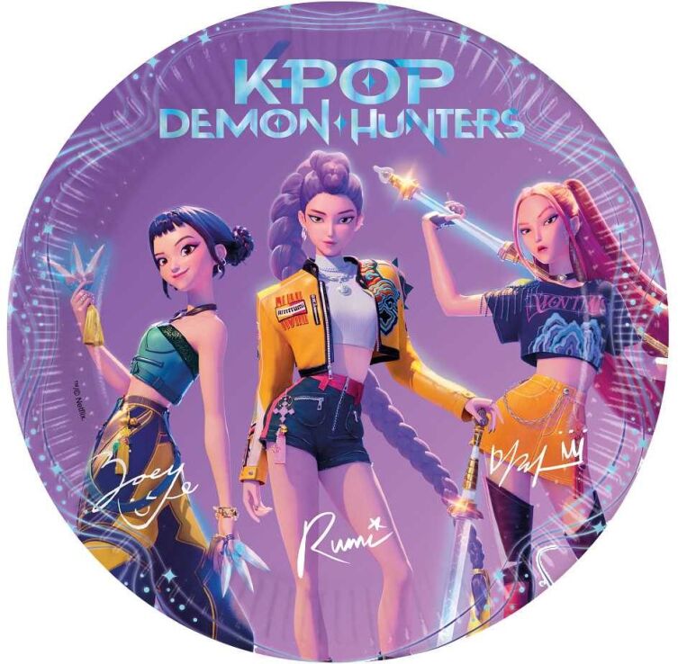 Πιάτα Μεγάλα K-Pop Demon Hunters 23cm 8Τμχ (98638) (0)