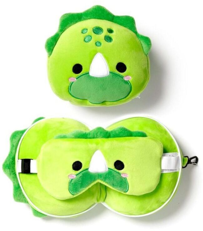 Puckator Relaxeazzz Μαξιλάρι Ταξιδιού & Μάσκα Ύπνου Δεινόσαυρος (CUSH251) (0)