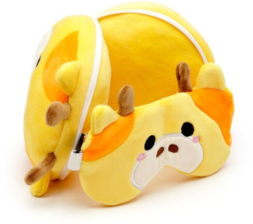 Puckator Relaxeazzz Μαξιλάρι Ταξιδιού & Μάσκα Ύπνου Καμηλοπάρδαλη (CUSH252) (1)