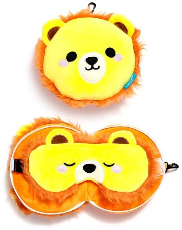 Puckator Relaxeazzz Μαξιλάρι Ταξιδιού & Μάσκα Ύπνου Λιοντάρι (CUSH274) (0)