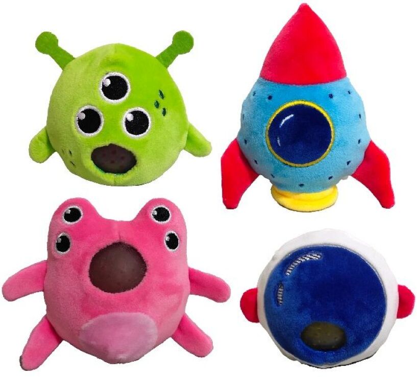 Puckator Λούτρινο Squeezy Space Cadets-4 Σχέδια (TY1008) (0)