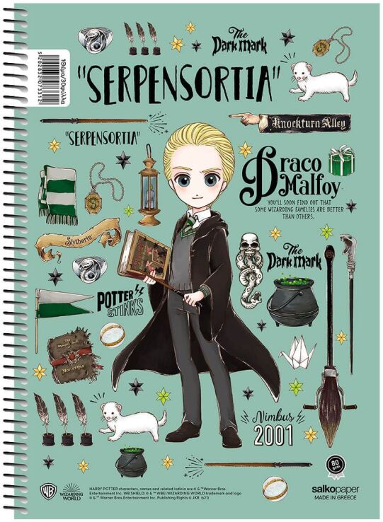 Salko Τετράδιο Harry Potter Magical Σπιράλ 17x25 2 Θέματα 120 Σελίδες-4 Σχέδια (7332) (4)