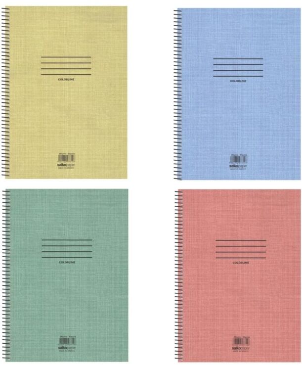 Salko Τετράδιο Colorline Σπιράλ 17x25 1 Θέμα 60 Σελίδες-4 Σχέδια-1 Τμχ (7851) (1)