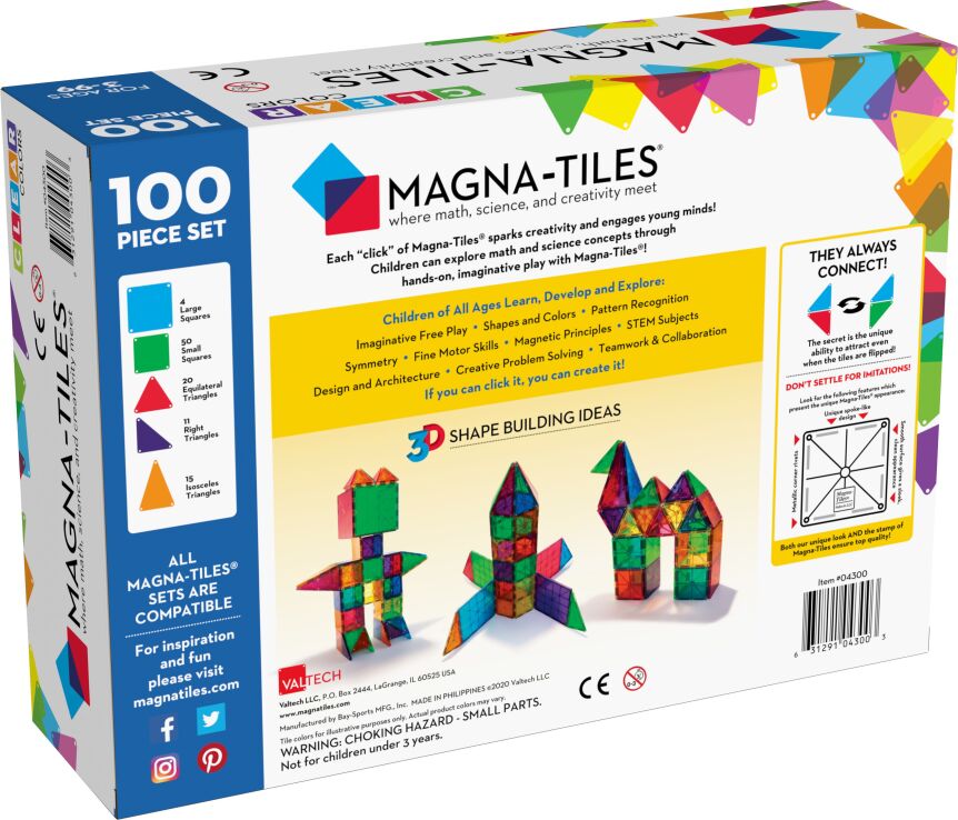 Magna-Tiles Clear Colors Set-100 Τμχ (04300) (11)