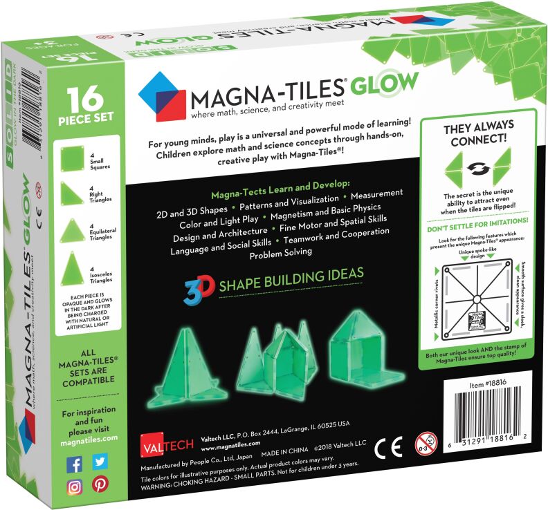 Magna-Tiles Glow Set-16 Τμχ (18816) (7)