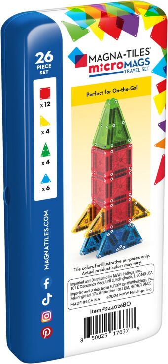 Magna-Tiles Micromags Travel Set 26Τμχ (244026) (6)
