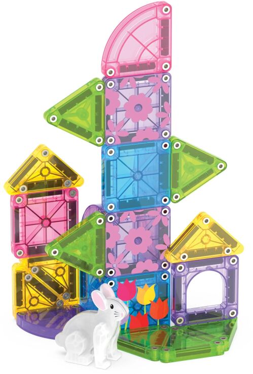 Magna-Tiles Micromags Spring Garden Travel Set 24Τμχ. (264024SG) (1)