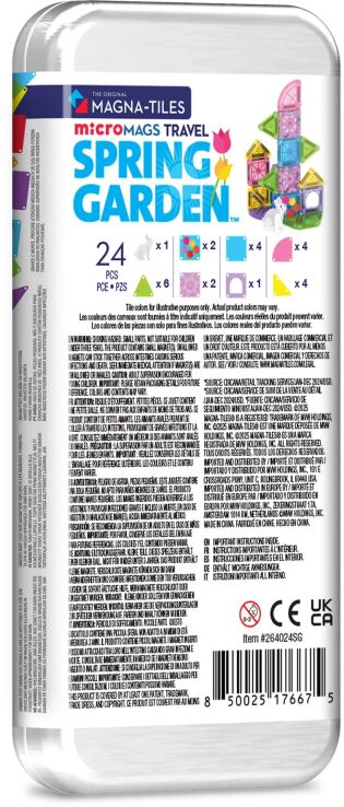 Magna-Tiles Micromags Spring Garden Travel Set 24Τμχ. (264024SG) (3)