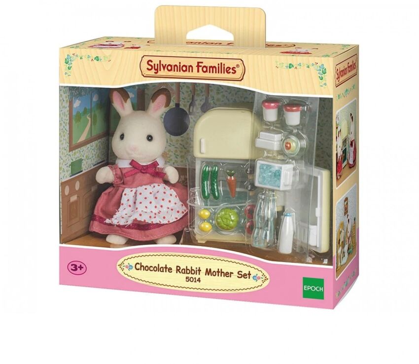 Sylvanian Families Chocolate Rabbit Μαμά & Σετ Ψυγείου (5014) (1)
