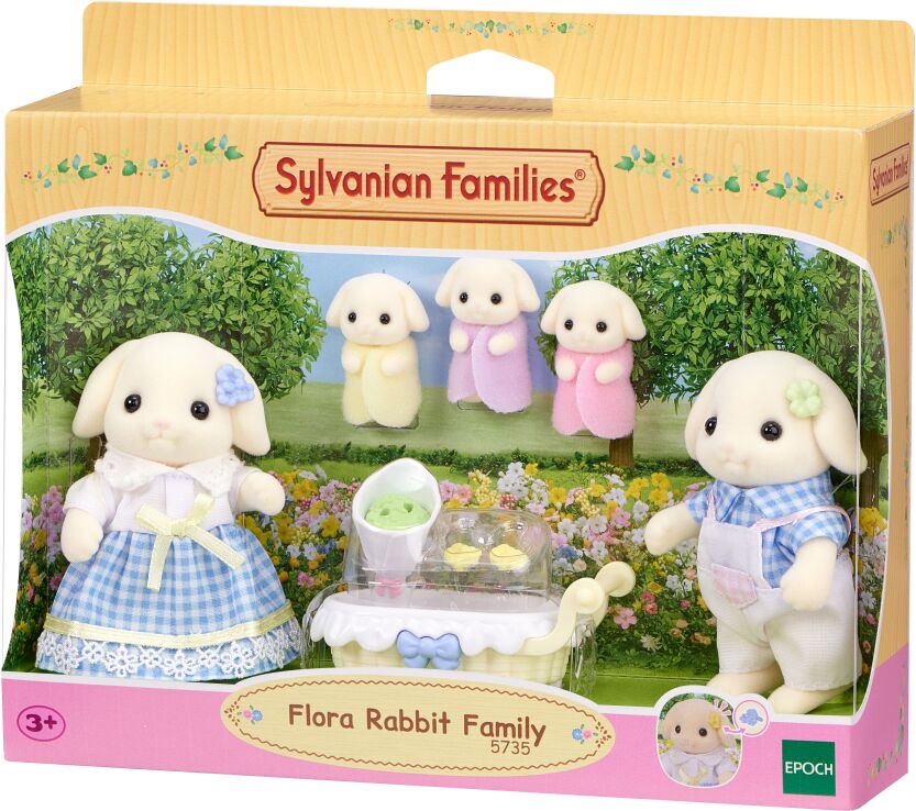 Sylvanian Families Flora Rabbit Οικογένεια (5735) (1)