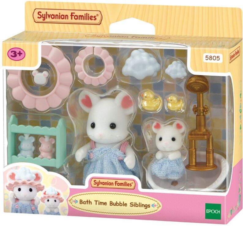 Sylvanian Families Bath Time Bubble Siblings (5805) (1)