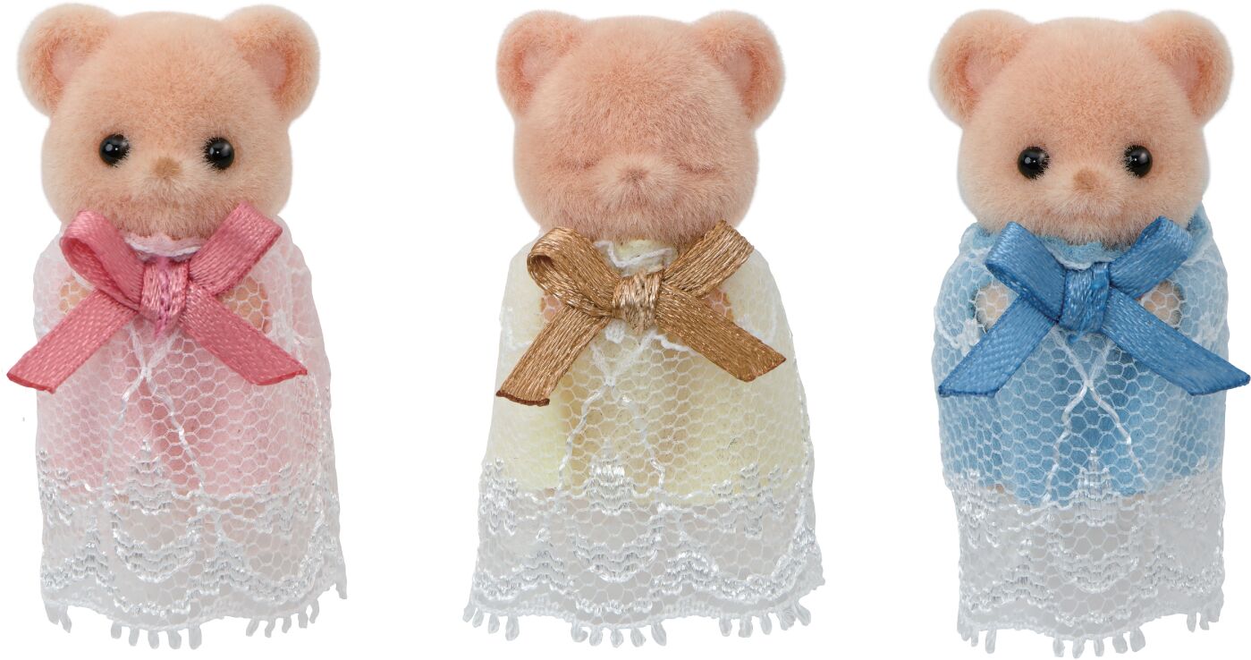 Sylvanian Families Biscuit Bear Sleepy Τρίδυμα Μωρά (5866) (2)
