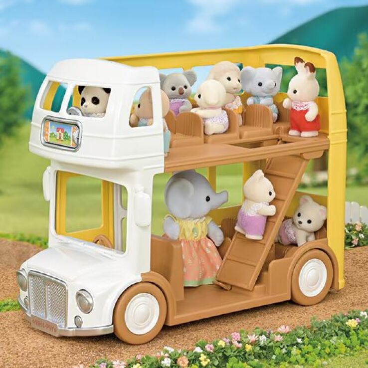 Sylvanian Families Διώροφο Λεωφορείο Βρεφονηπιακού Σταθμού (5879) (3)