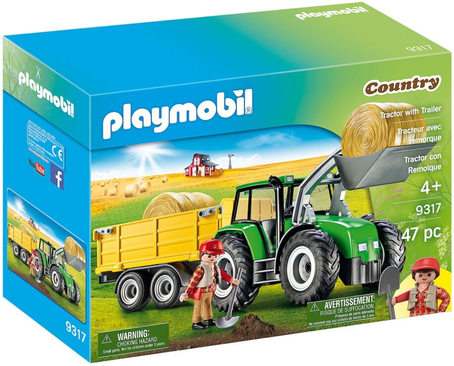 Playmobil Τρακτέρ Με Ρυμουλκόμενη Καρότσα (9317) (1)