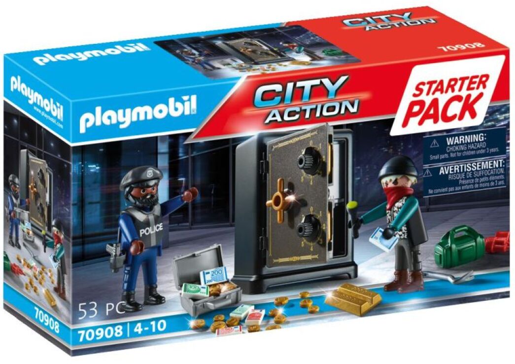 Playmobil Starter Pack Σύλληψη Διαρρήκτη Χρηματοκιβωτίου (70908) (1)
