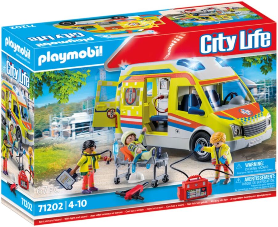 Playmobil Ασθενοφόρο Με Διασώστες (71202) (1)