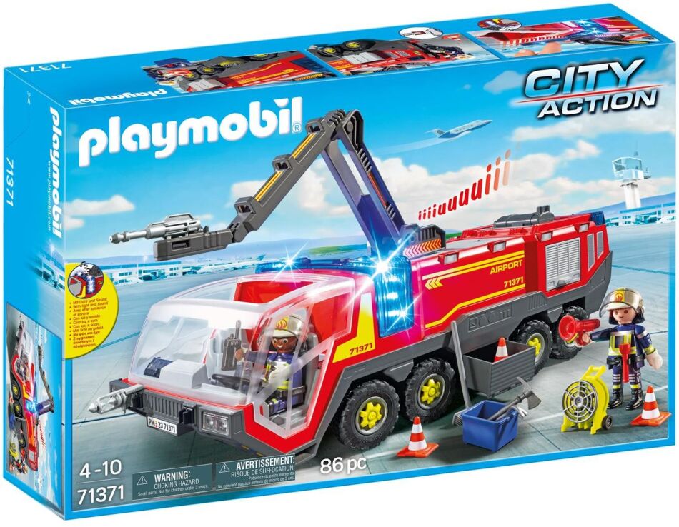 Playmobil Πυροσβεστικό Όχημα Με Φώτα Ήχο & Πυροσβεστικό Κανόνι (71371) (1)