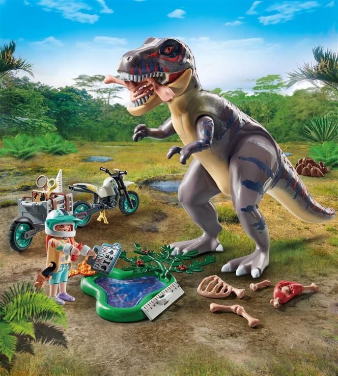 Playmobil Dinos T-Rex & Εξερευνητής Με Μοτοσυκλέτα (71524) (5)