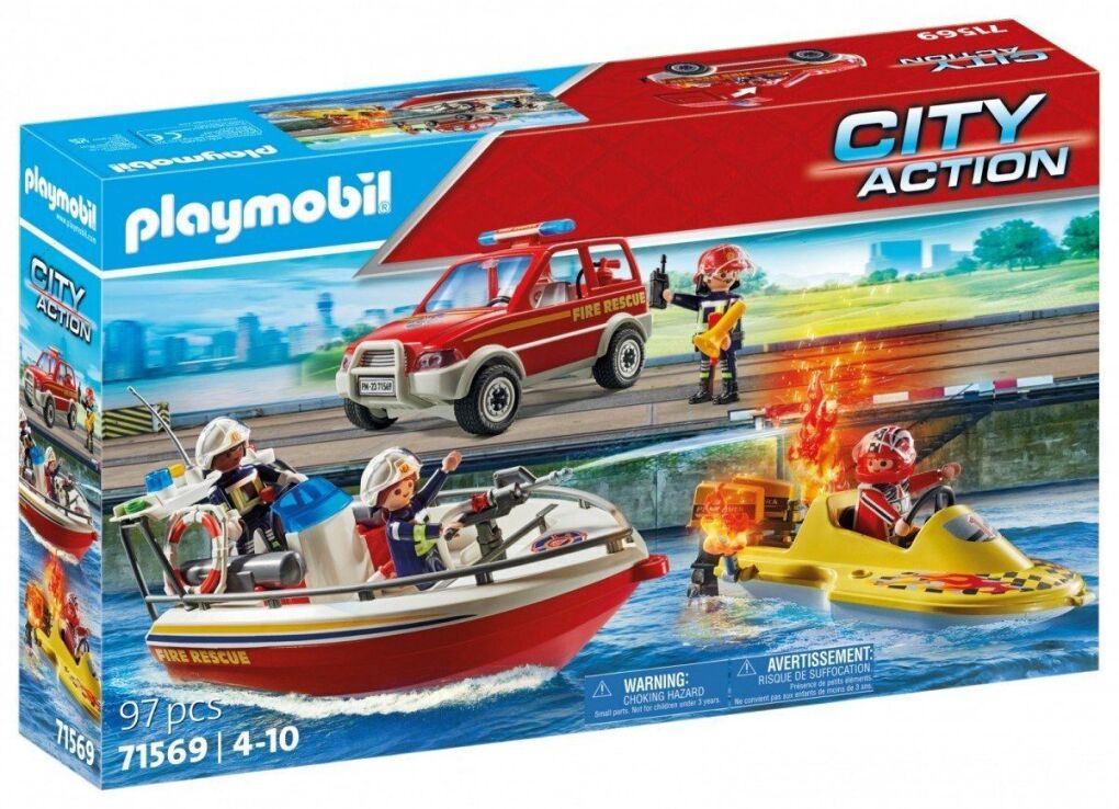 Playmobil Επιχείρηση Πυροσβεστικής Στη Θάλασσα (71569) (1)