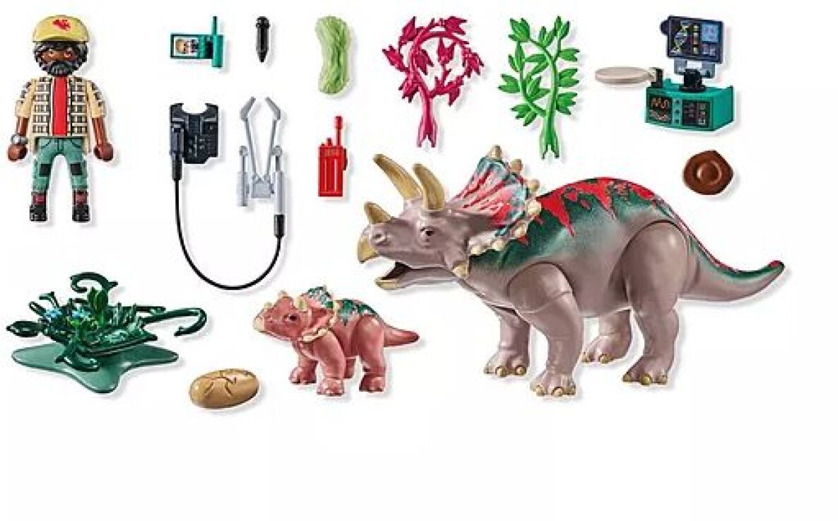 Playmobil Dinos Τρικεράτοπες Και Εξερευνητής (71821) (6)