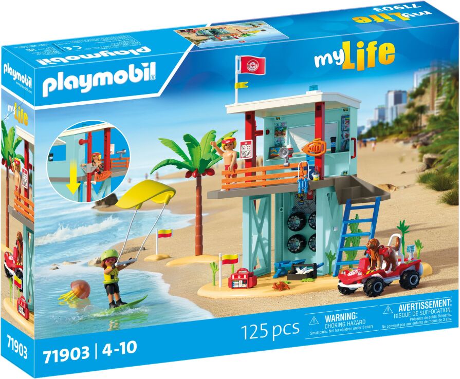 Playmobil Πύργος  Ναυαγοσώστη Και Όχημα Παραλίας (71903) (1)