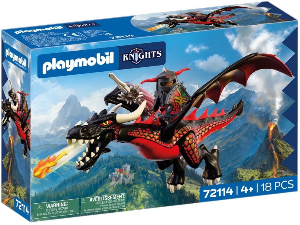 Playmobil Μαύρος Δράκος Και Ιππότης (72114) (1)
