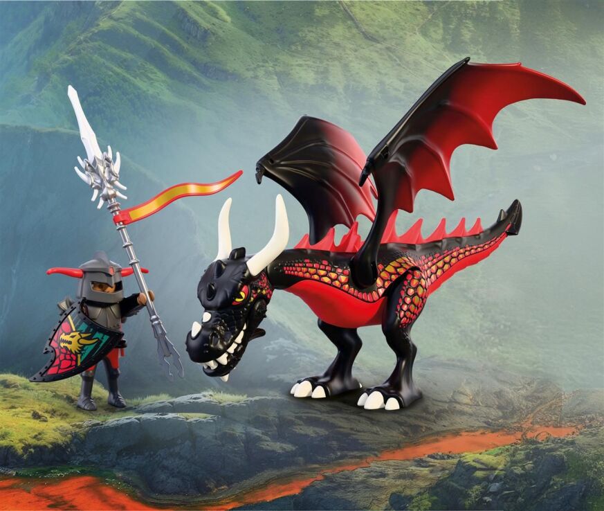 Playmobil Μαύρος Δράκος Και Ιππότης (72114) (4)
