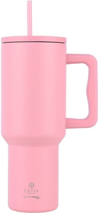 Estia Straw Tumbler XL Save The Aegean 1200ml Blossom Rose (01-32210) (0)