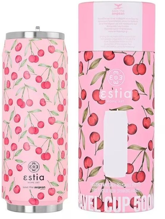Estia Παγούρι Travel Cup Save The Aegean 500ml Cherry Rose (01-16791) (0)
