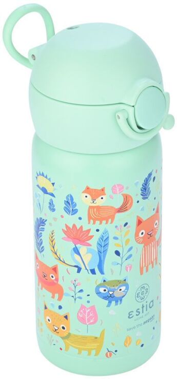 Estia Παγούρι Παιδικό Save The Aegean 350ml Feline Foliage (01-23461) (2)