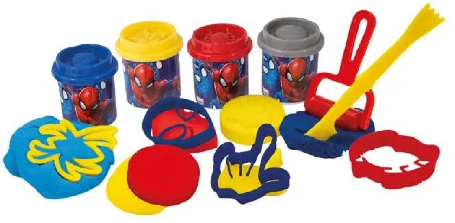 Spiderman Κουβαδάκι Με 4 Βαζάκια Πλαστελίνης Και 8 Εργαλεία (1045-03603) (2)