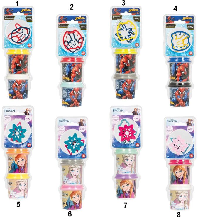 Σετ 2 Βαζάκια Πλαστελίνης Με Cutters-8 Σχέδια (1045-03607) (1)