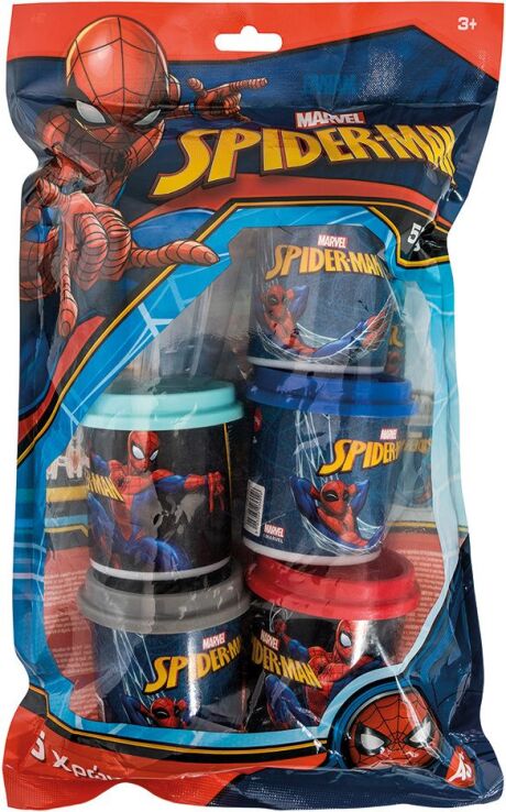 Spiderman 5 Βαζάκια Πλαστελίνης Σε Σακουλάκι (1045-03609) (1)