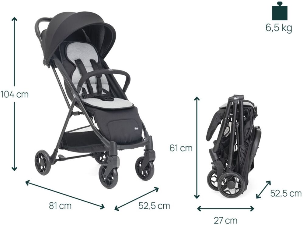 Chicco Καρότσι Taormina Charcoal (O06-87159-94) (1)