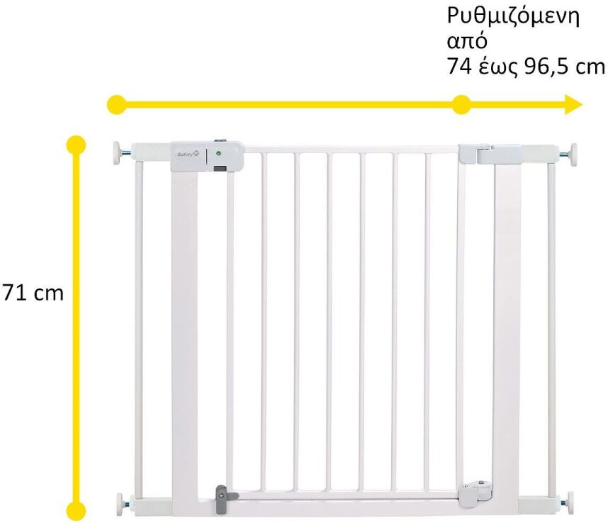Safety 1st Πόρτα Ασφαλείας Easy Install Auto Close Λευκή (U01-GA099-00) (1)