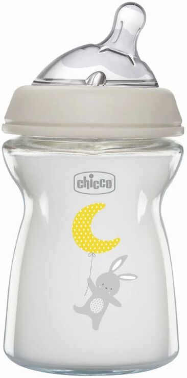 Chicco Μπιμπερό Γυάλινο Natural Feeling 250ml ΘΣ 0Μ+ (A50-81221-30) (0)
