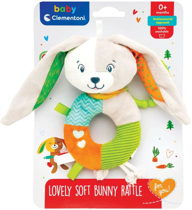 Clementoni Baby Κουδουνίστρα Μαλακό Λαγουδάκι (1000-17787) (1)