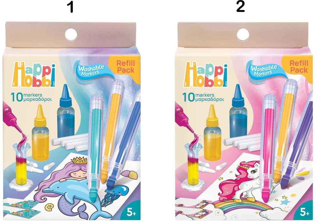 Μαθαίνω & Δημιουργώ Εργαστήριο Μαρκαδόρων Refill Pack-2 Σχέδια (1038-11031) (1)