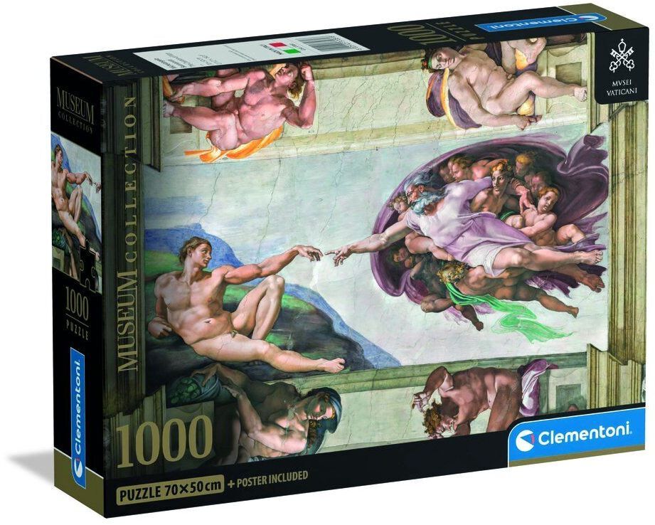 Clementoni Παζλ 1000 Museum Michelangelo:Η Δημιουργία Του Αδάμ (1260-37081) (0)